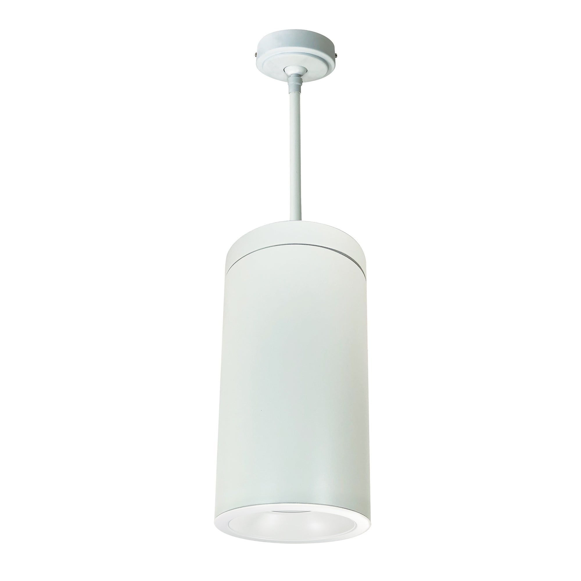 Nora Lighting NYLD2-6P10127MPWW - Cylinder - 6 Inch Cobalt Pendant Mount Cylinder, White, 1000L, 2700K, Matte Powder White Reflector, 120V Triac/ELV Dimming