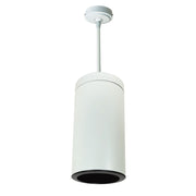 Nora Lighting NYLI-6PI1BBW - Cylinder - 6 Inch Cylinder, White Pendant Mount, Incandescent, Refl., Black
