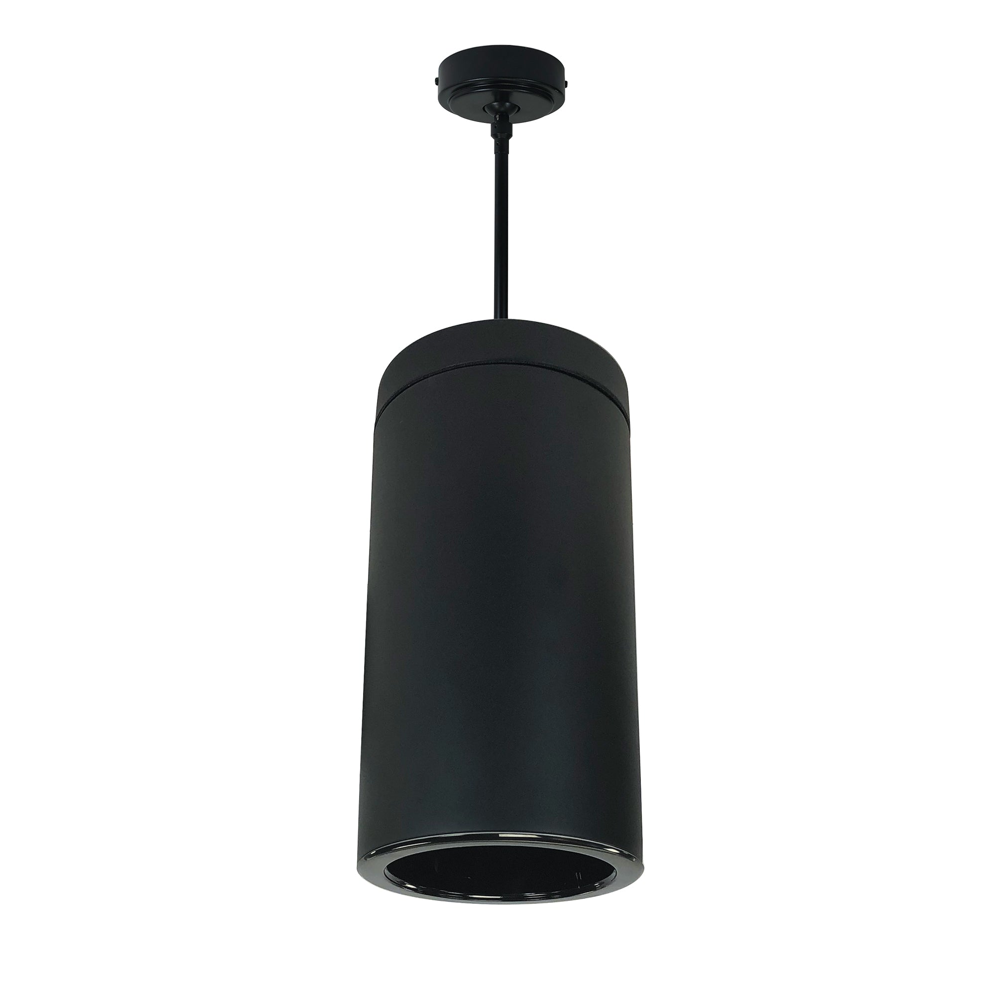 Nora Lighting NYLS2-6P25135FBBB3 - Cylinder - 6 Inch CYL PENDANT 2500L 35K REF. FLD. BLK/BLK FLANGE 120V Triac/ELV BLK CYL