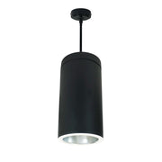 Nora Lighting NYLS2-6P25140MDWB6 - Cylinder - 6 Inch CYL PENDANT 2500L 40K REF. MEDIUM. DIFF/WH FLANGE 120V-277V 0-10V BLK CYL