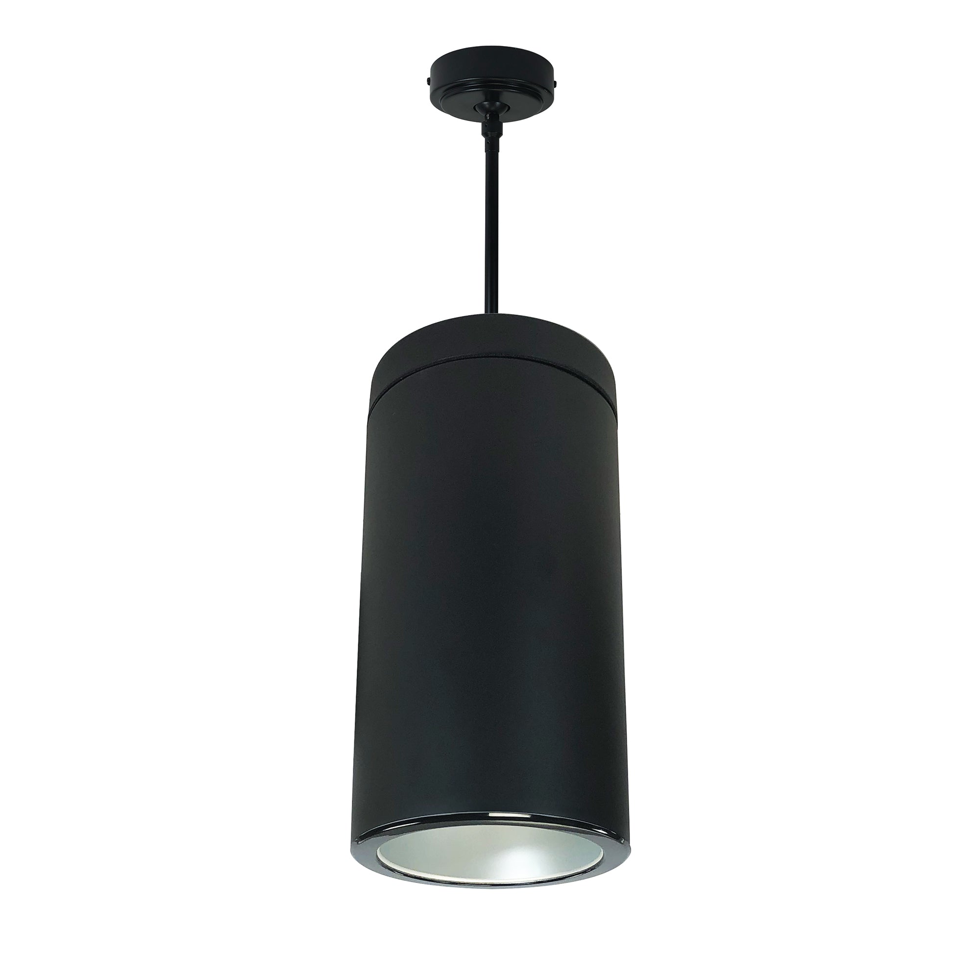 Nora Lighting NYLS2-6P25135FHBB6 - Cylinder - 6 Inch CYL PENDANT 2500L 35K REF. FLOOD. HZ/BLK FLANGE 120V-277V 0-10V BLK CYL