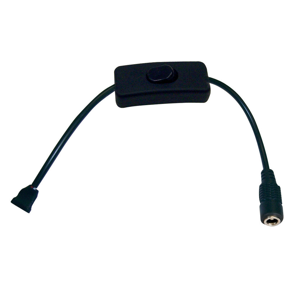 Nora Lighting NATL-511 11 Power Line Interconnector wSwitch for 24V Standard & Side-Lit Tape Light, Black