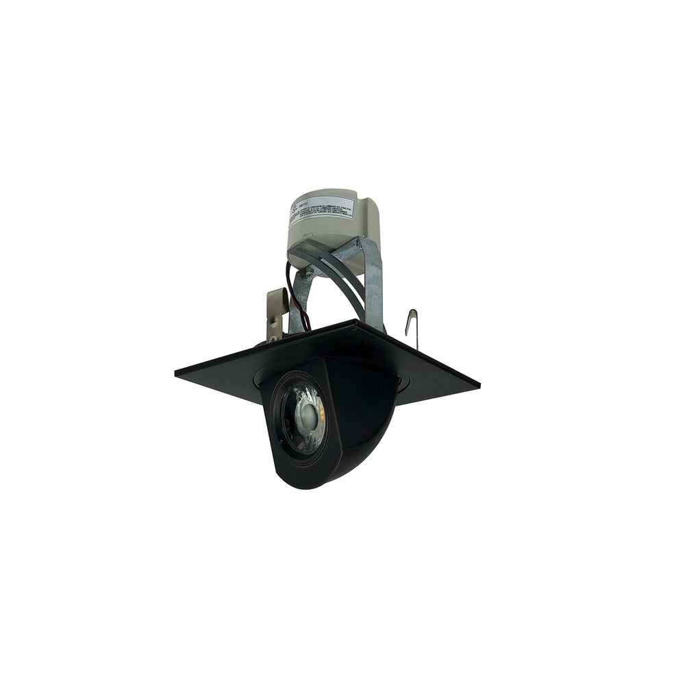 Nora Lighting NLCBC-487040XB 4 Cobalt Retrofit Elbow Square, 1000lm, 4000K, Black