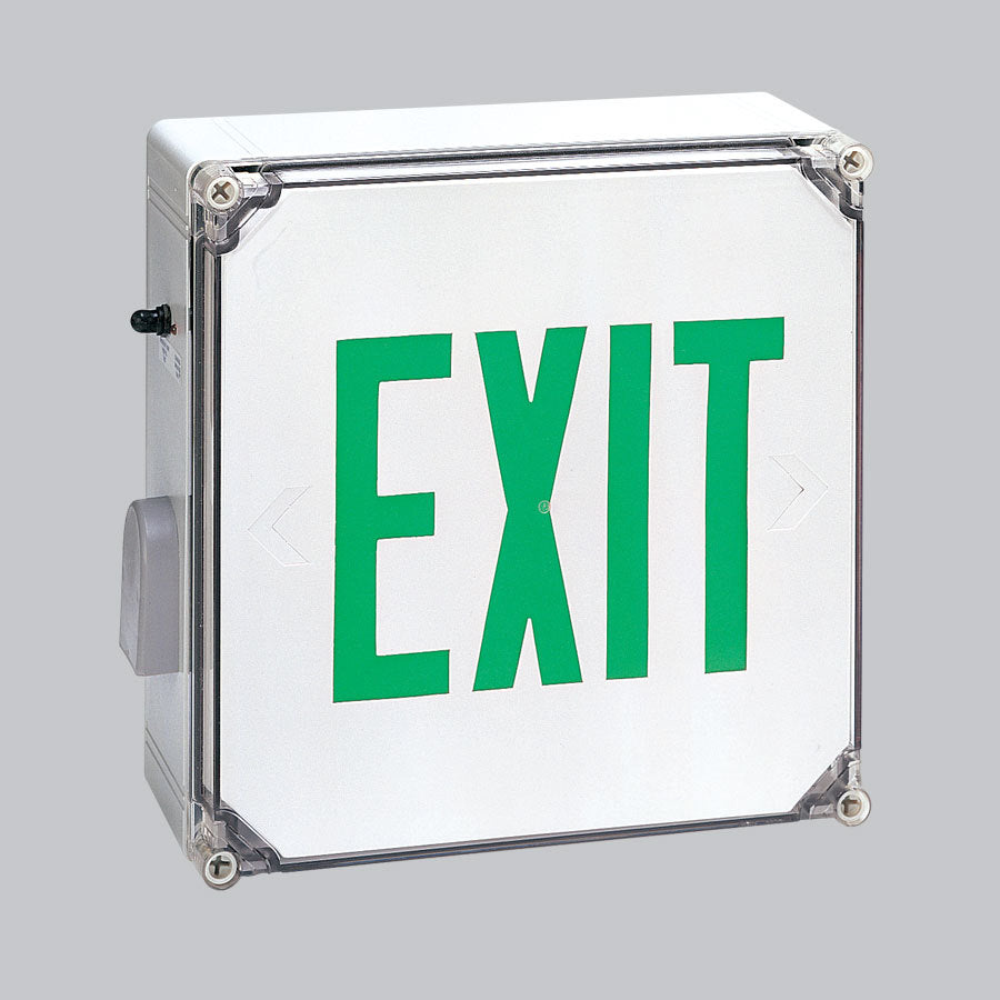 Nora Lighting NX-607-LED/G GREEN LED BATT WET 1F WHITE